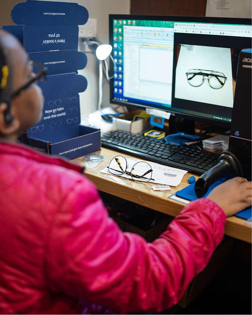 person at a computer