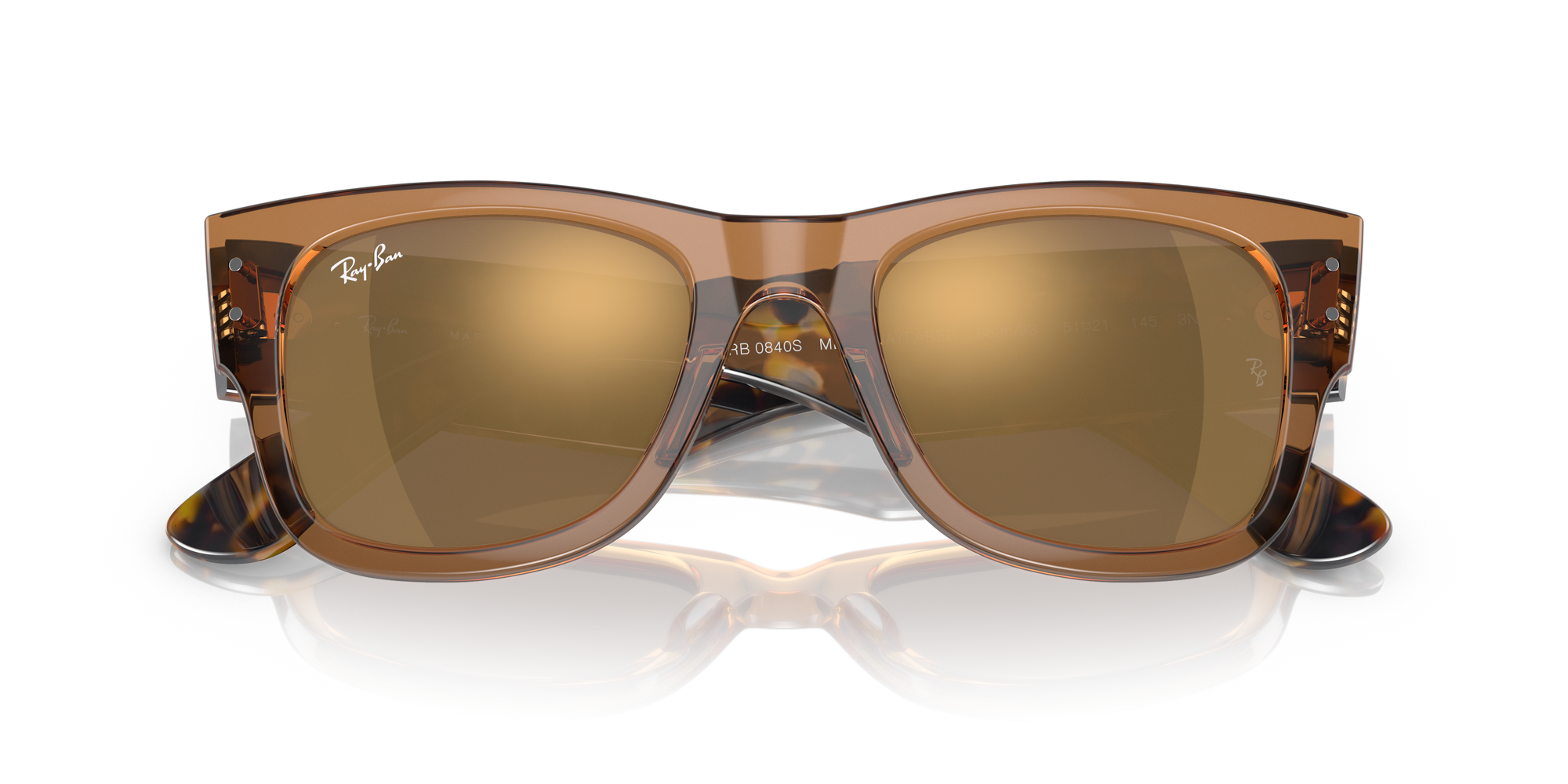 Mega Wayfarer RB0840S 51mm - Transparent Brown