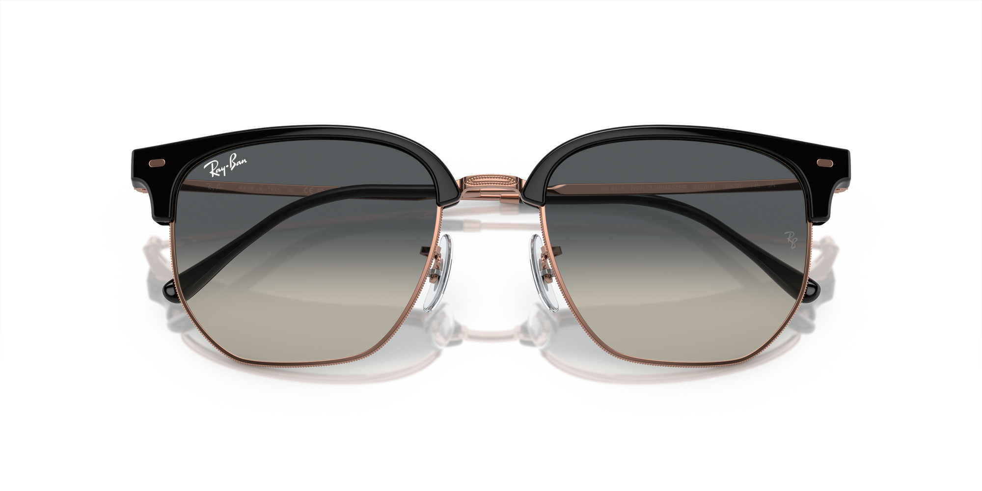 New Clubmaster RB4416 51mm - Dark Grey On Rose Gold