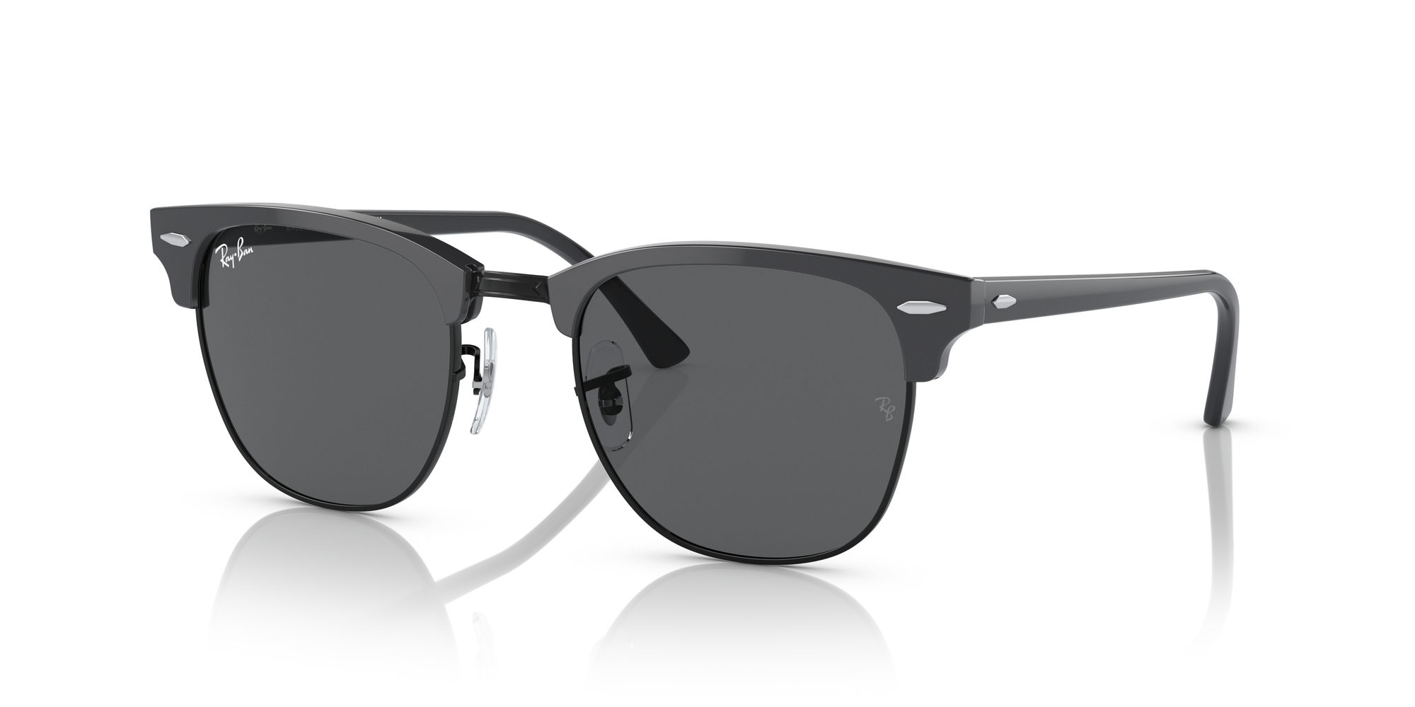 Clubmaster RB3016 55mm - Grey On Black