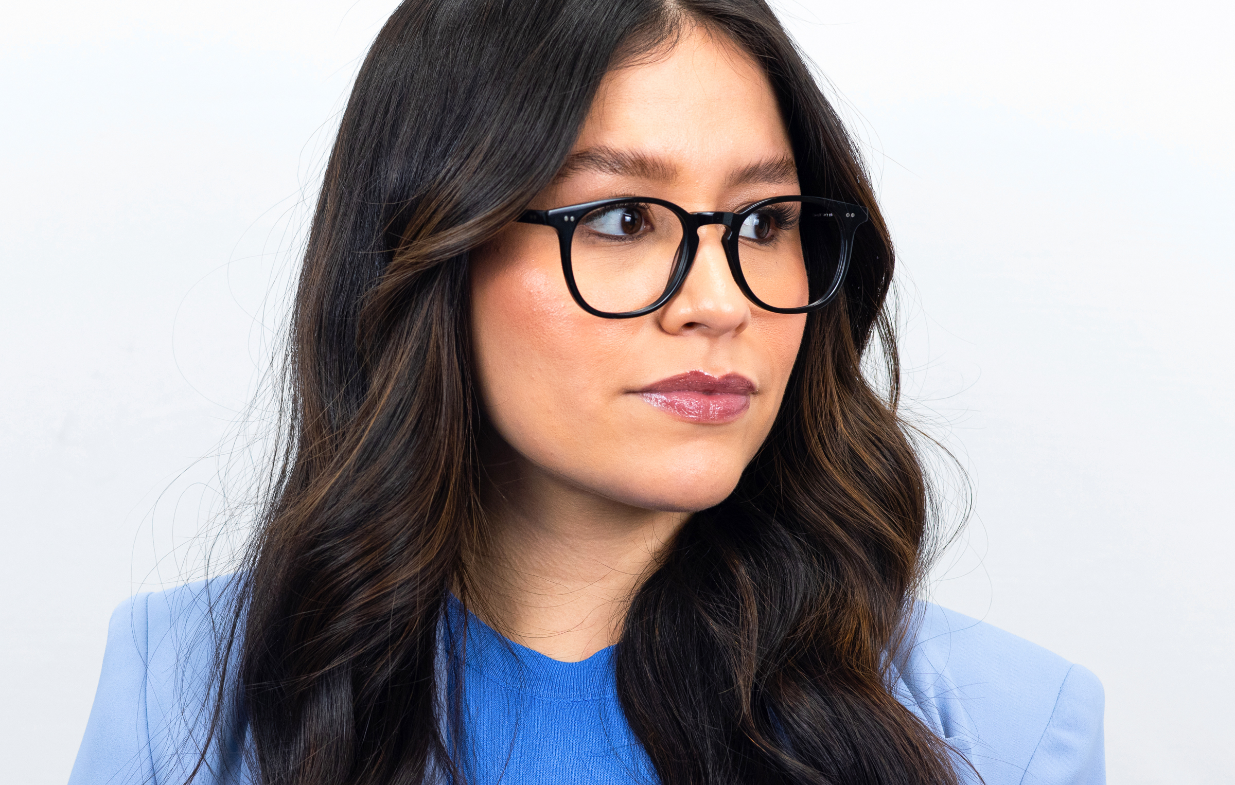 Emory Wide - Shiny Black - Glasses
