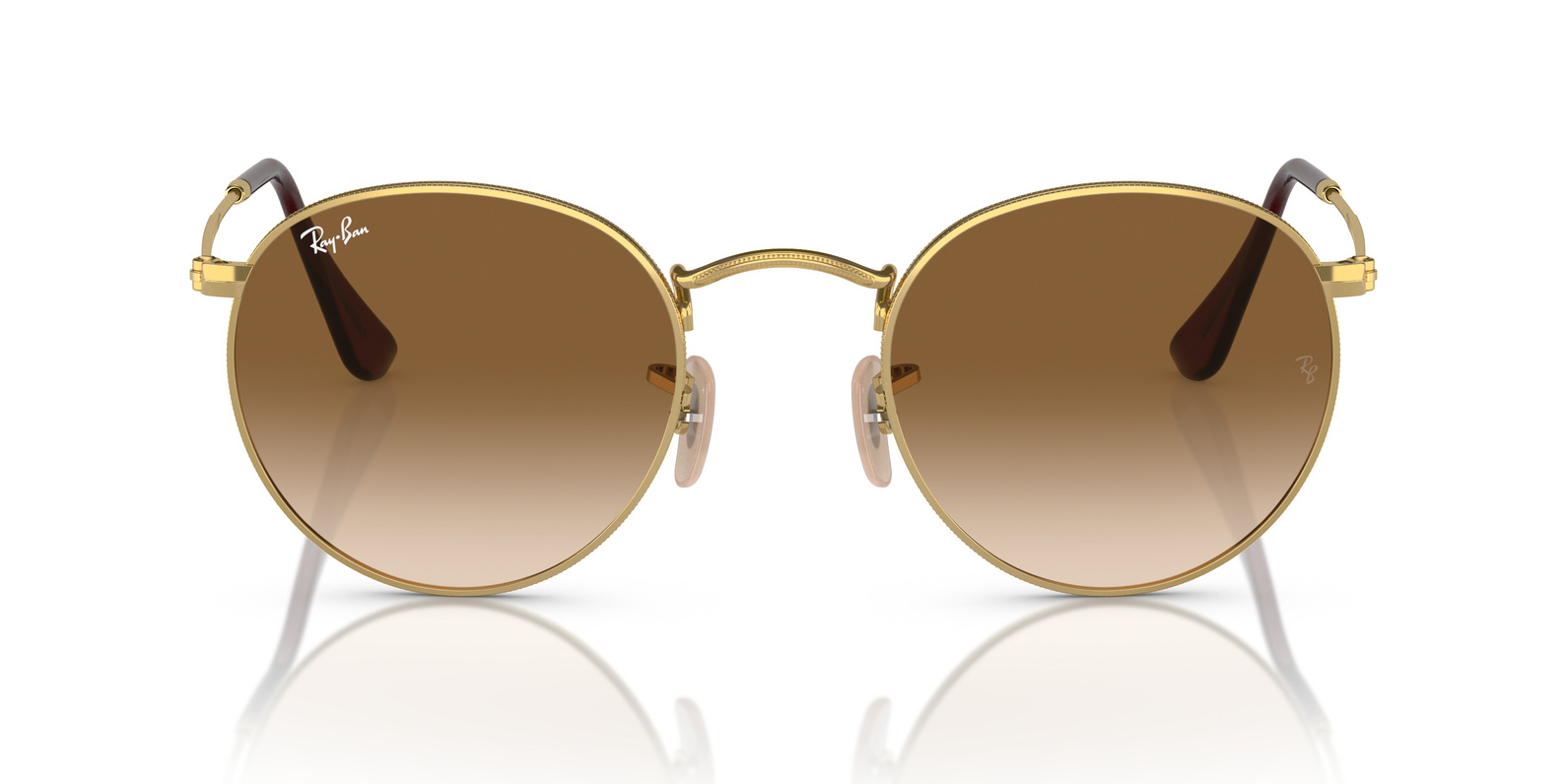 Round Metal RB3447 50mm - Gold - Dark Brown