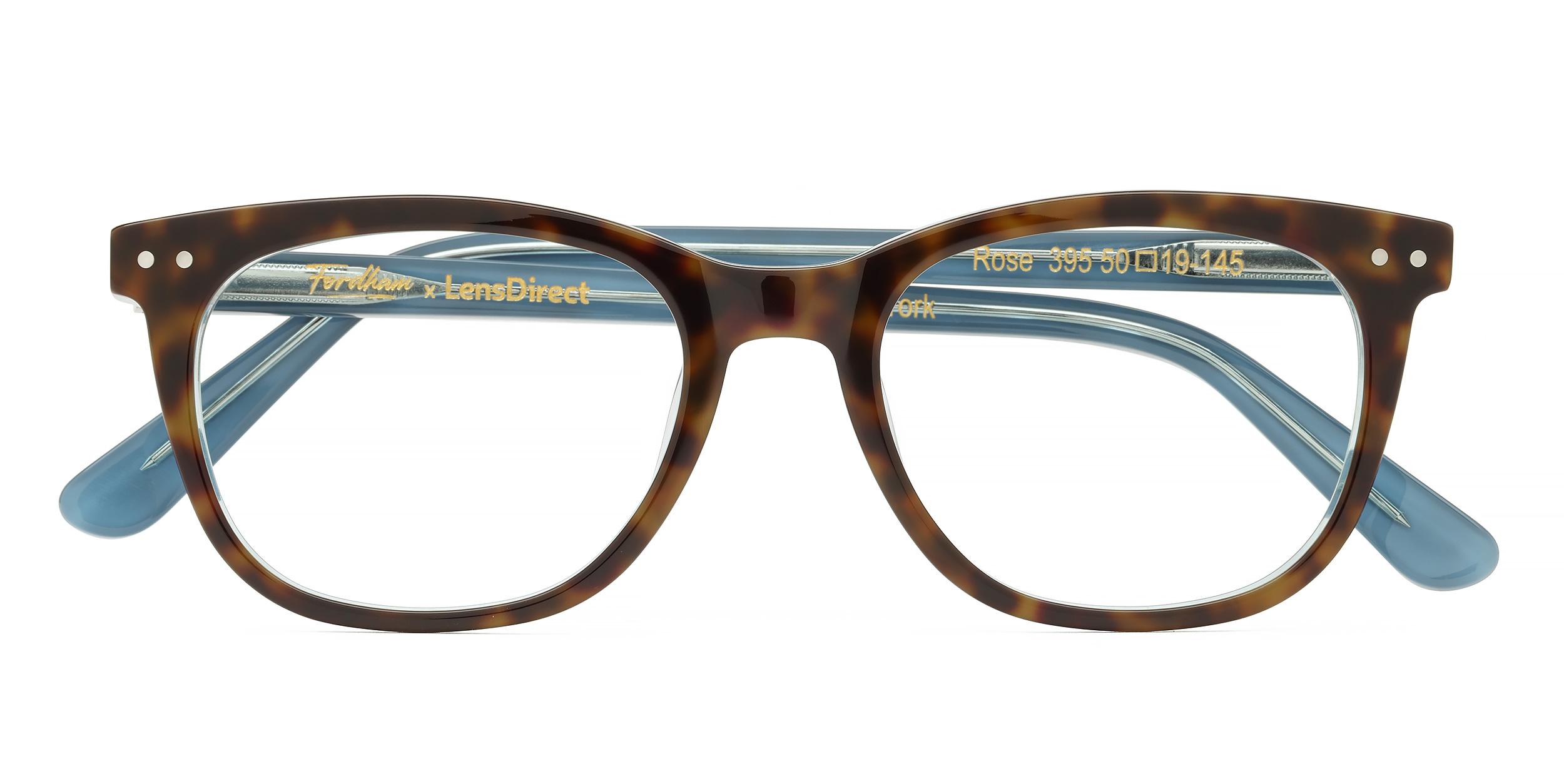 Rose - Tortoise on Crystal Blue