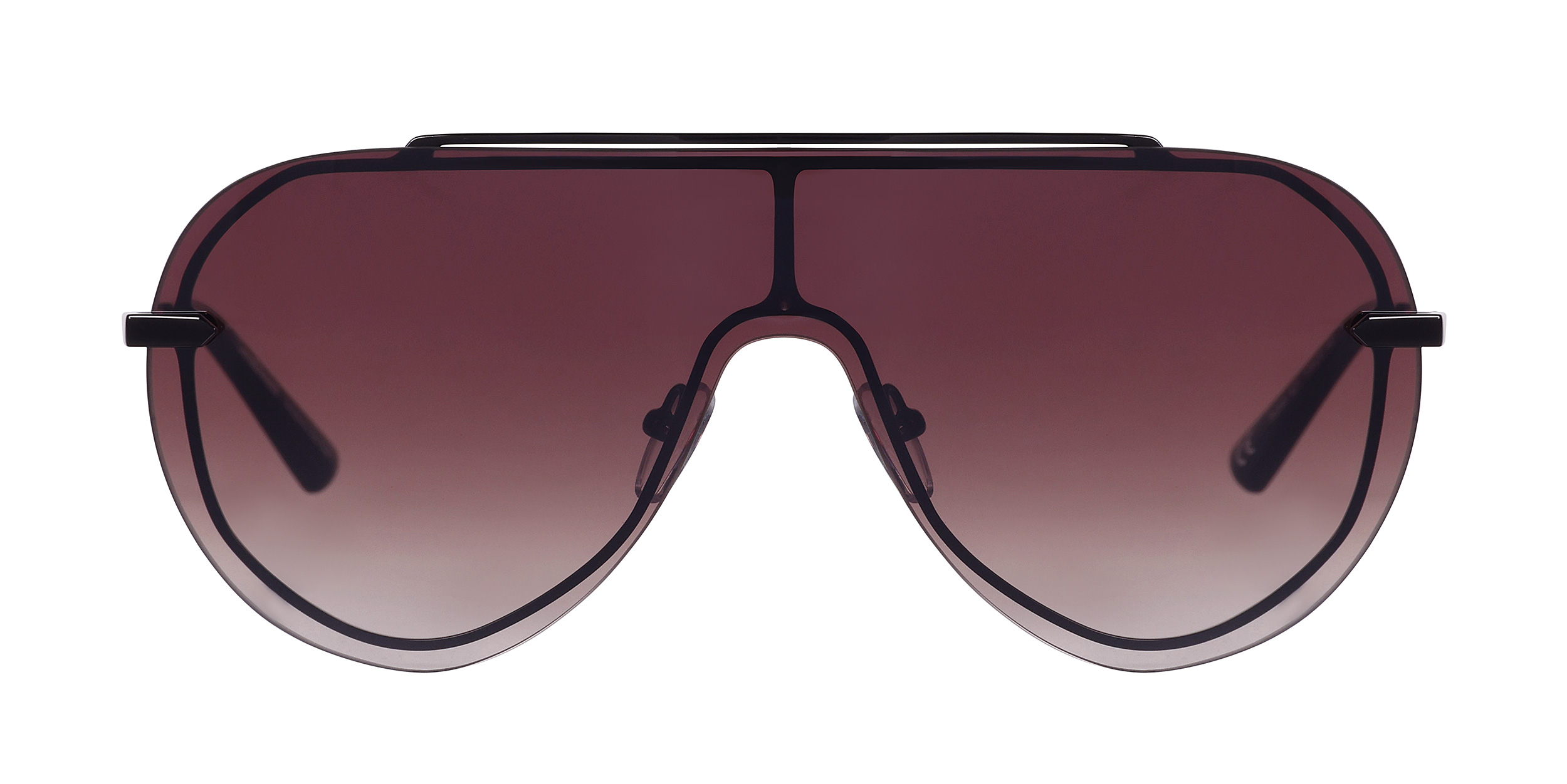 Susan - Shiny Black - Brown Gradient Lenses