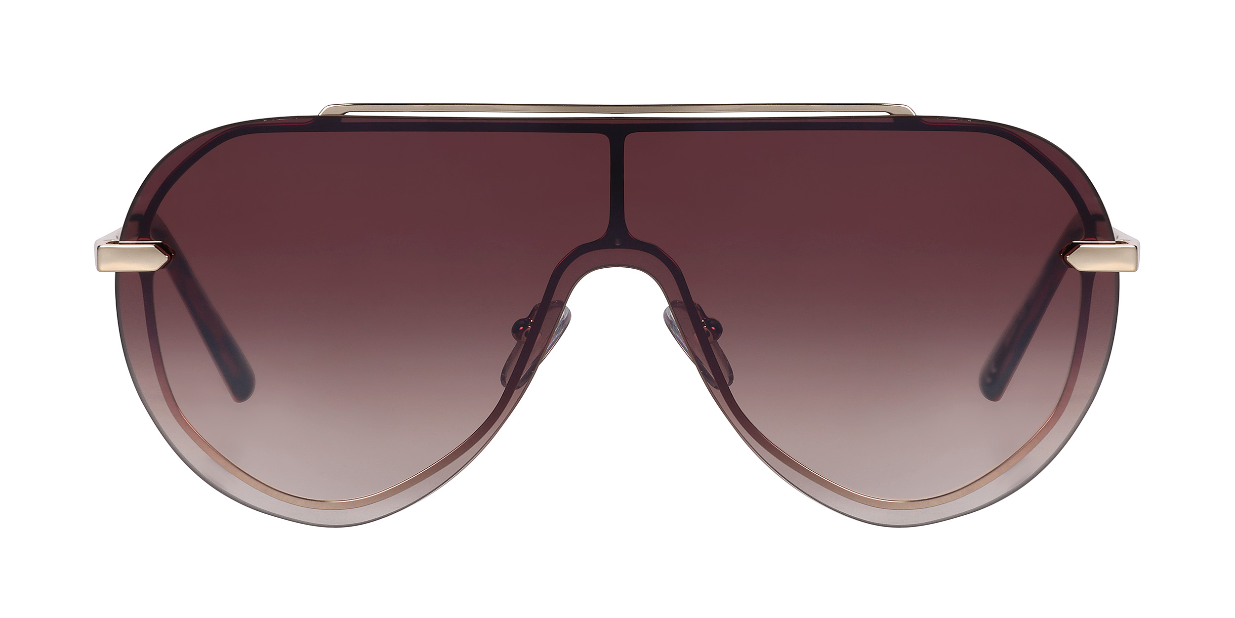 Susan - Shiny Gold - Brown Gradient Lenses