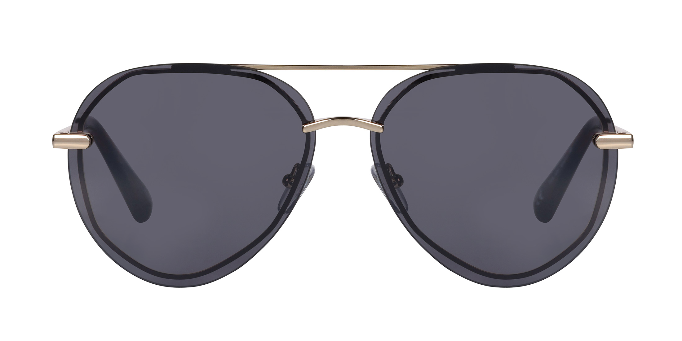 Tina - Shiny Gold - Grey Gradient Lenses