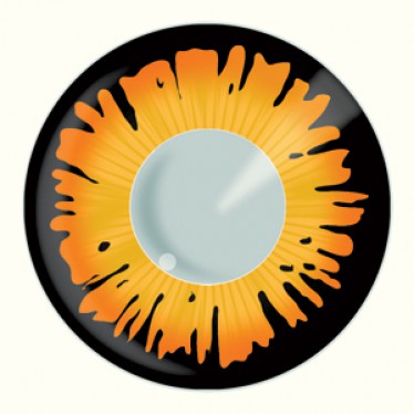 Bella Halloween Contact Lenses orange brown and black contacts