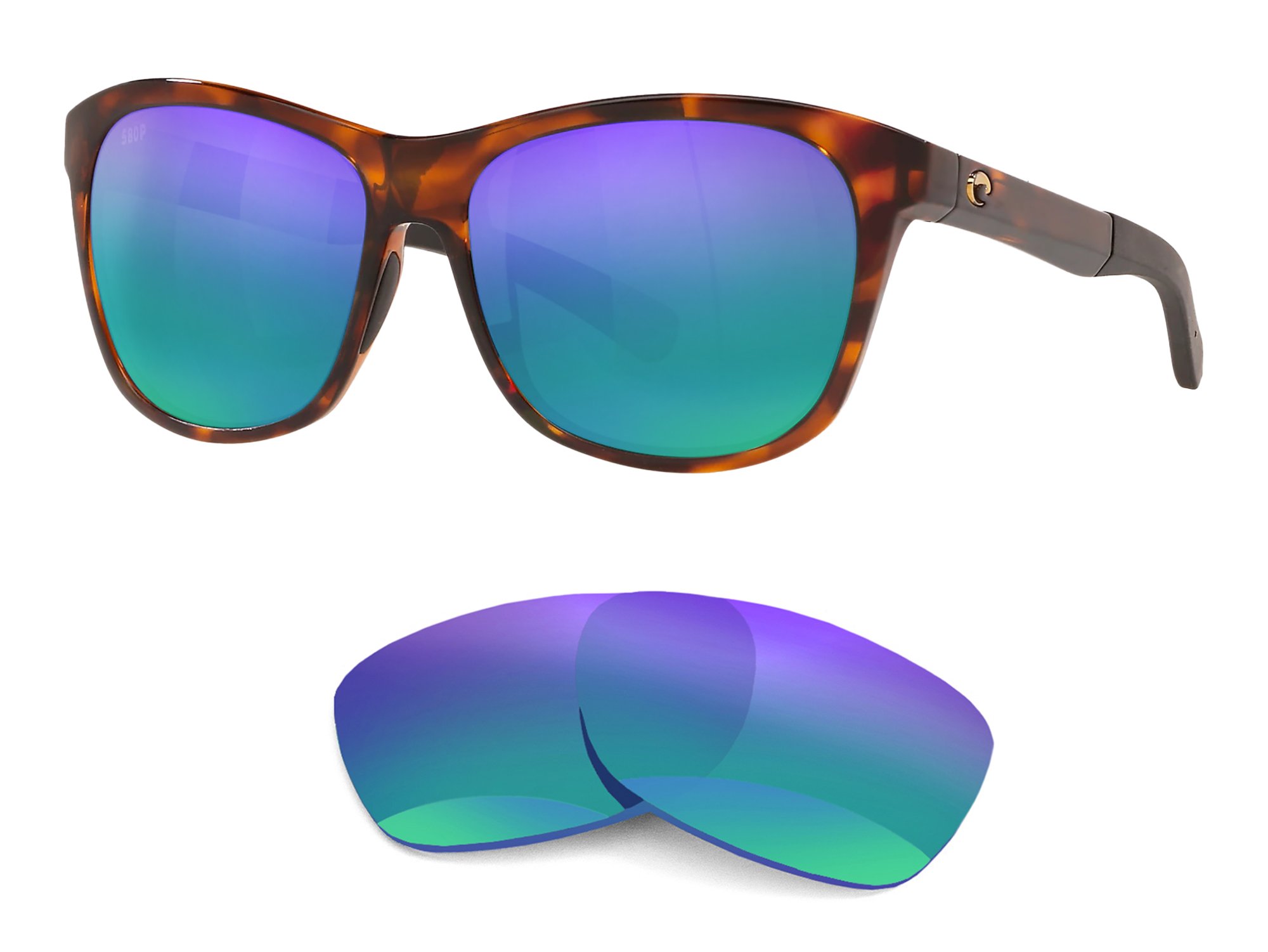 Blue Mirror Costa Fantail 580p Replacement Lenses Fantail