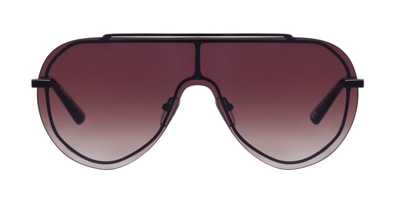 Susan - Shiny Black - Brown Gradient Lenses