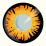 orange brown and black contacts