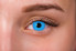 Woman Wearing Zombie Blue Contacts